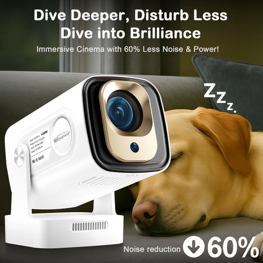 4K Smart Android Home Projector with 4K Support & Wireless Streaming