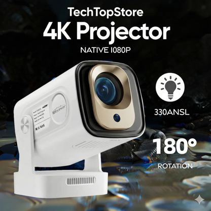 4K Smart Android Home Projector with 4K Support & Wireless Streaming