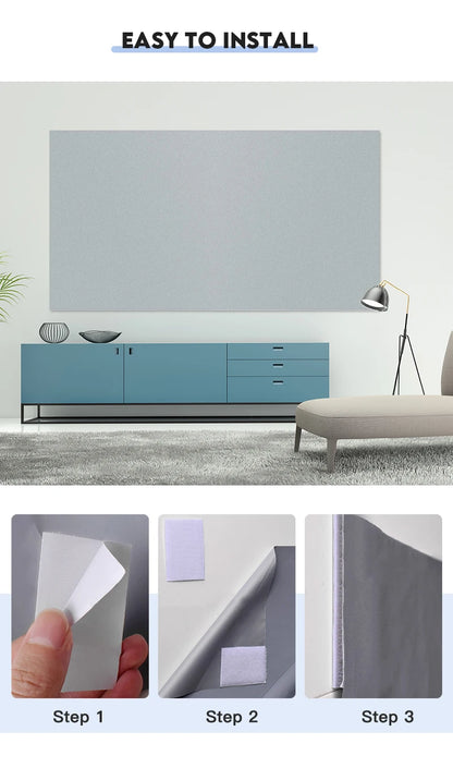 Reflective Projection Screen Cloth for DLP, LED & 3D Projectors (72″–133″)