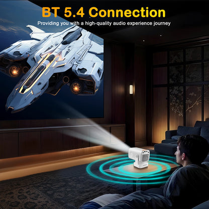 4K Smart Android Home Projector with 4K Support & Wireless Streaming