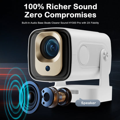 4K Smart Android Home Projector with 4K Support & Wireless Streaming