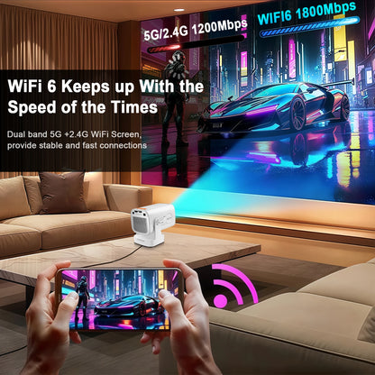 4K Smart Android Home Projector with 4K Support & Wireless Streaming